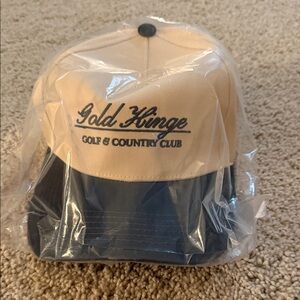 Gold Hinge Golf & Country Club Cap NWT